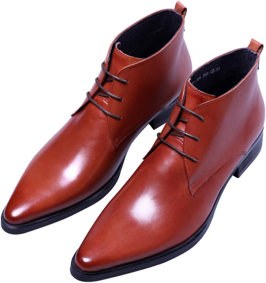 

Мужские классические оксфорды Santimon с шнуровкой, заостренным носком и ботильоны Чакка, красный