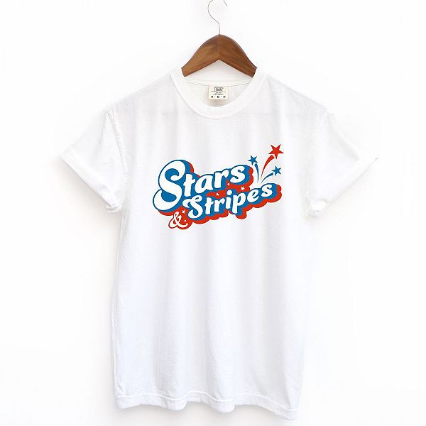 

Футболка Stars and Stripes с эффектом гаража Simply Sage Market, White