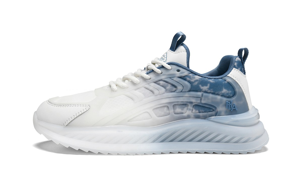 

Повседневные кроссовки мужские низкие бело-голубые бело-серые бело-абрикосовые HLA