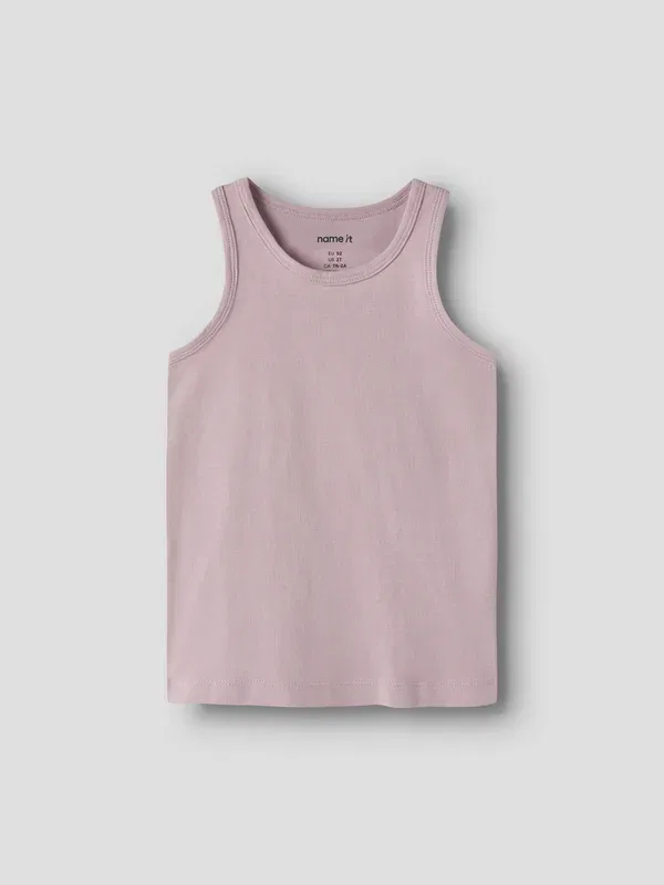 Футболка Name It Nmftank hearts 2 pack undershirt, лавандово-серый — фото 2