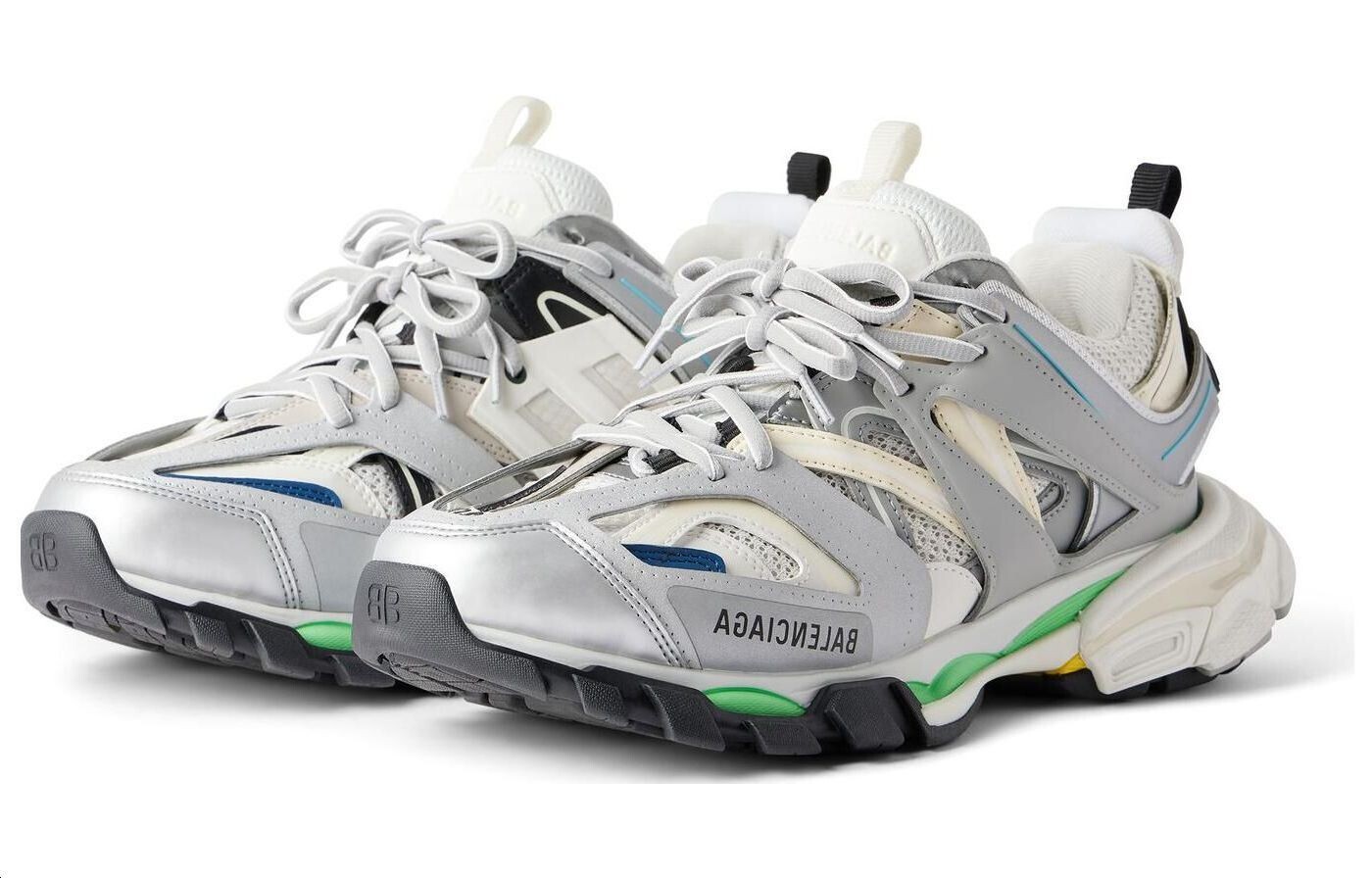 Кроссовки женские Balenciaga Track, серый / синий — фото 4