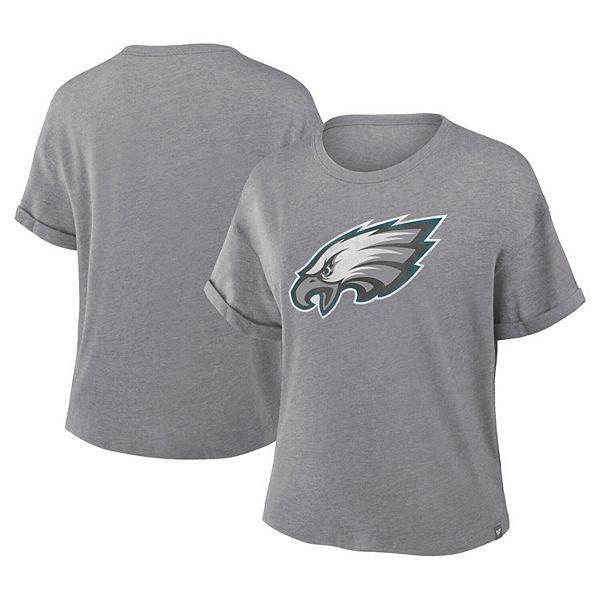 

Женская футболка philadelphia eagles tribute tri-blend цвета хизер-грей Fanatics
