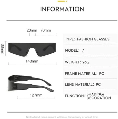 

Солнцезащитные очки 2026 года для женщин и мужчин, модные панк-очки без оправы, цельные линзы, спортивные очки с защитой от УФ-излучения UV400 MTZJH, Blue Blue