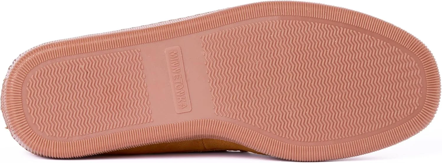 Мужские тапочки Minnetonka с плюшевой подкладкой и жесткой подошвой, коричневый — фото 3