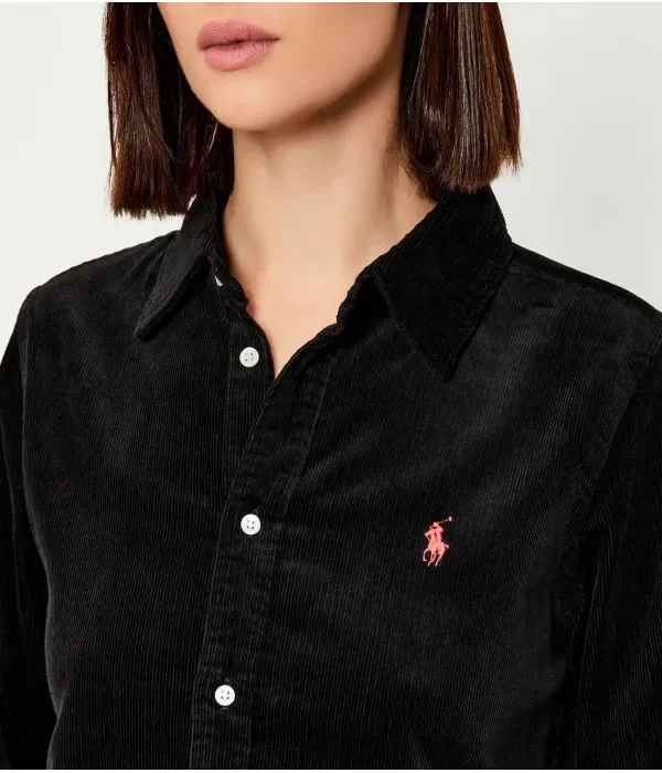 Рубашка slim fit Polo Ralph Lauren, черный — фото 4