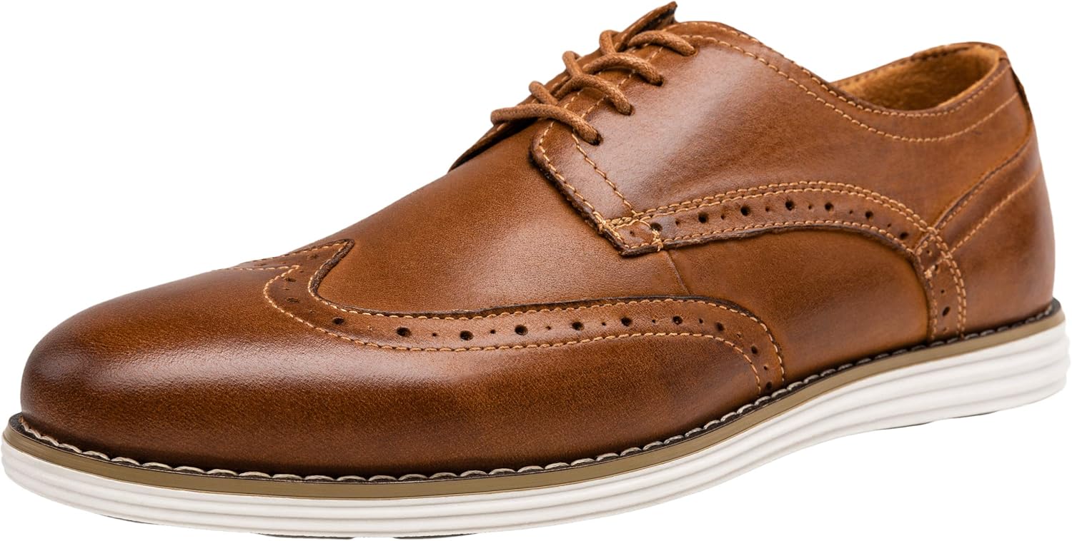 

Мужские кожаные туфли Vostey, повседневные и деловые оксфорды для мужчин, желтый