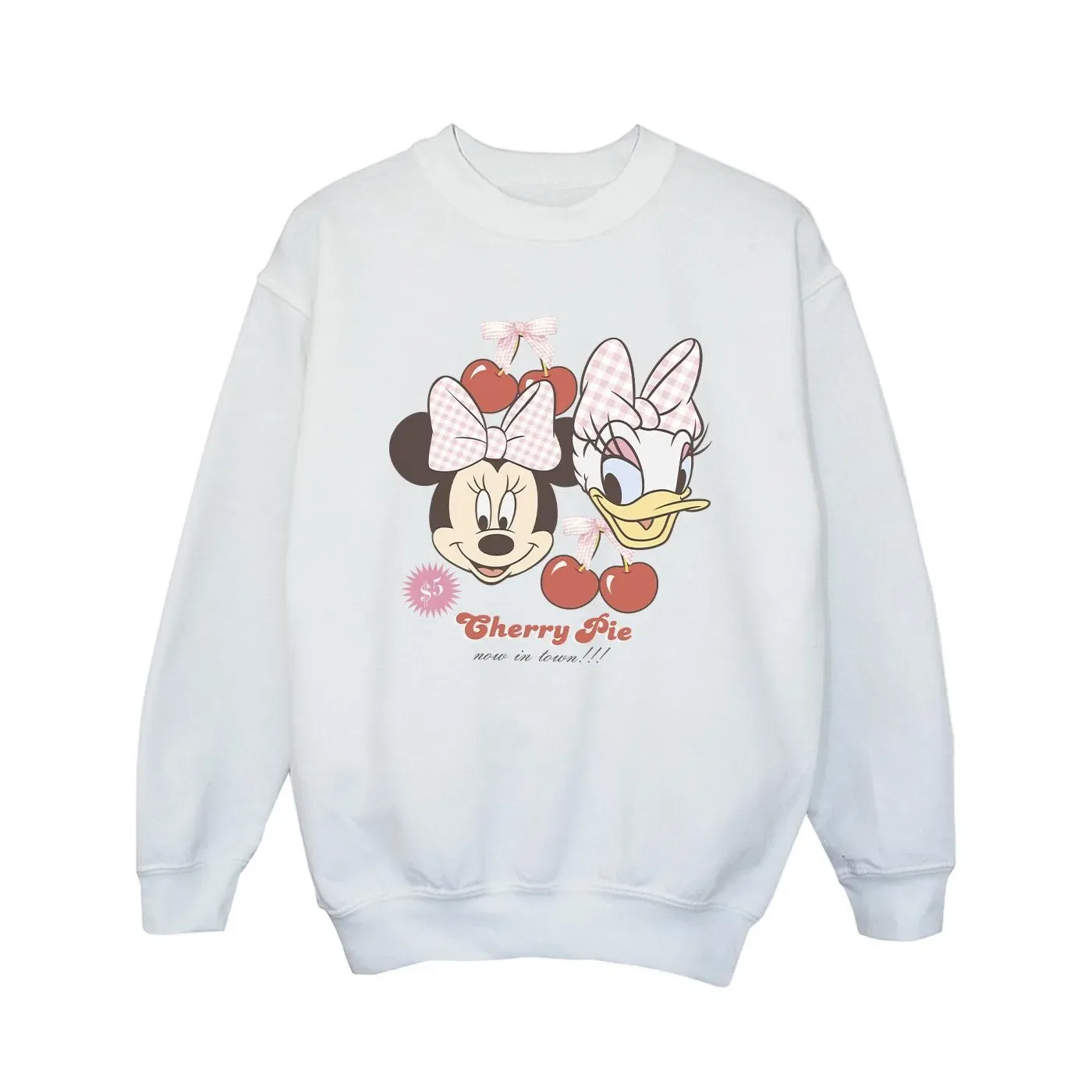 Свитшот детский с принтом Minnie Mouse & Daisy Cherry Disney, белый — фото 2