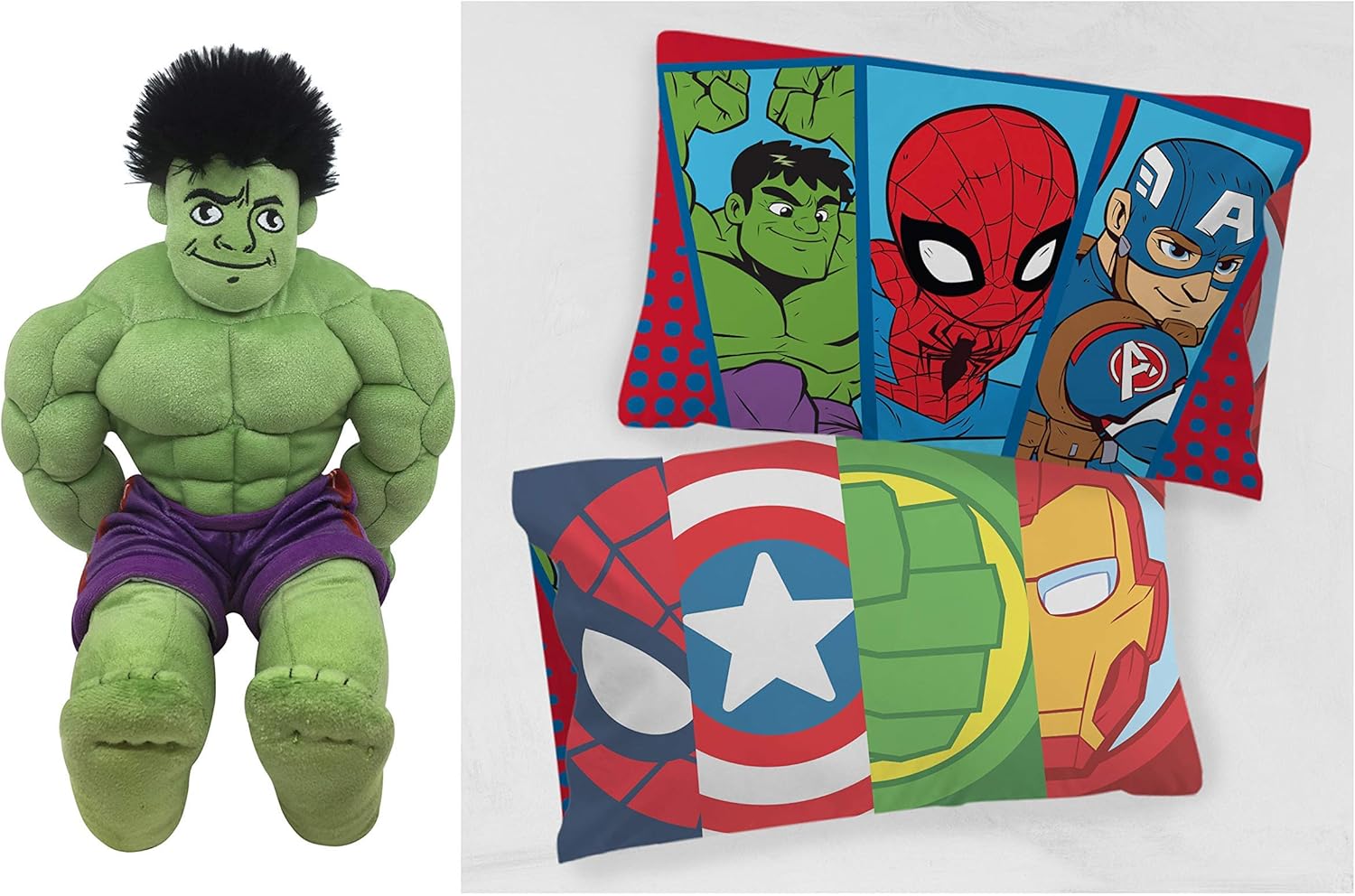 

Комплект из 3 подушек Jay Franco Toddler Hulk Pillow Buddy, включающий подушку Buddy и наволочки