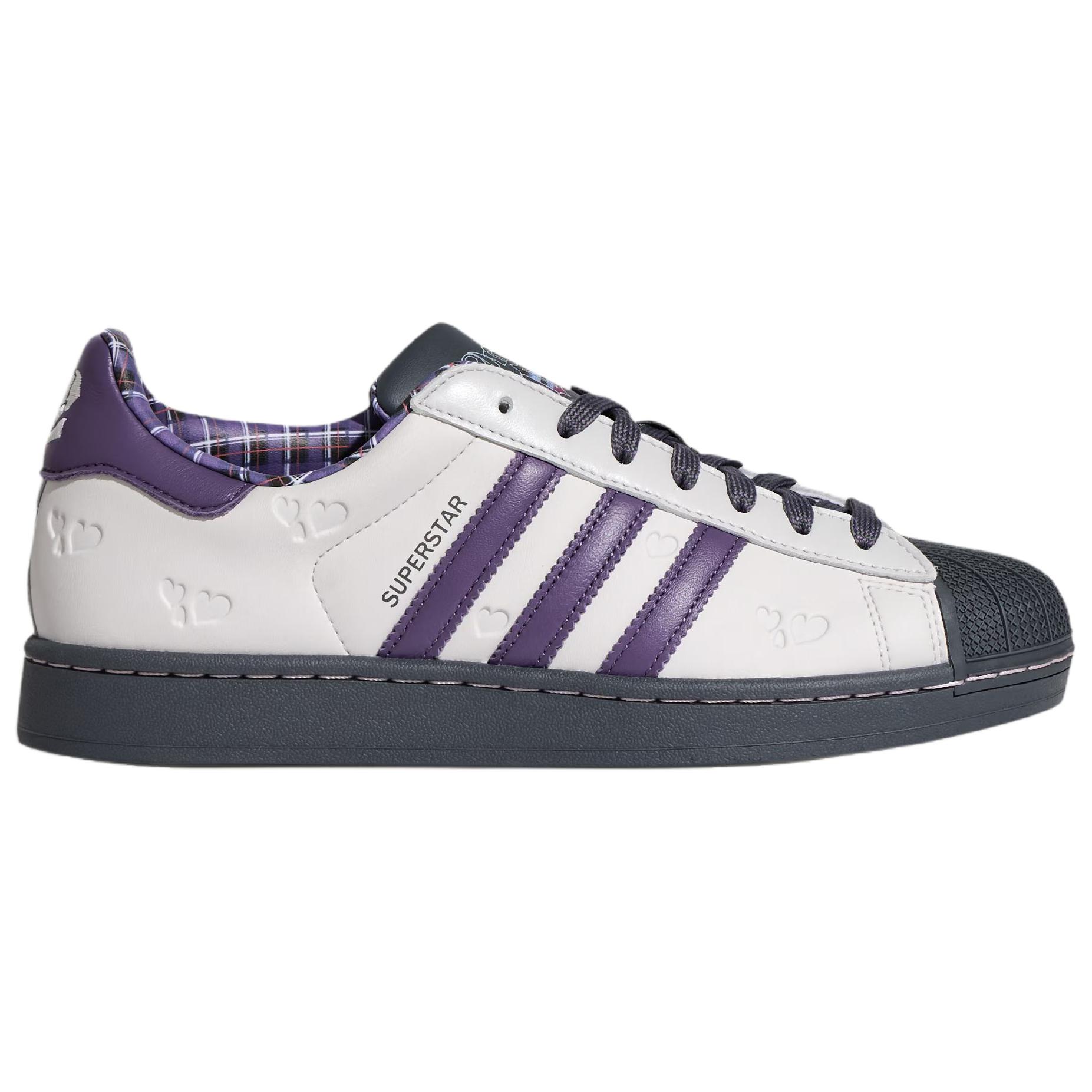 Adidas Originals Superstar 2 Skateboard Shoes Unisex White Dark Purple — фото 3