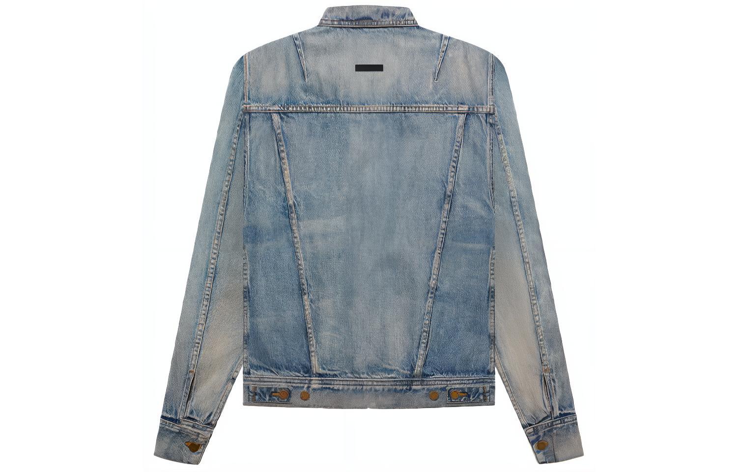Джинсовая ковбойка Fear Of God, винтажная потертая индиго — фото 3
