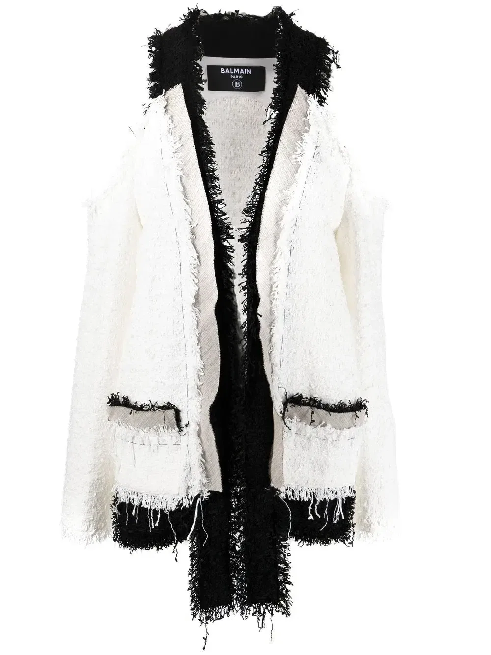 Жакет из ткани букле Balmain, белый