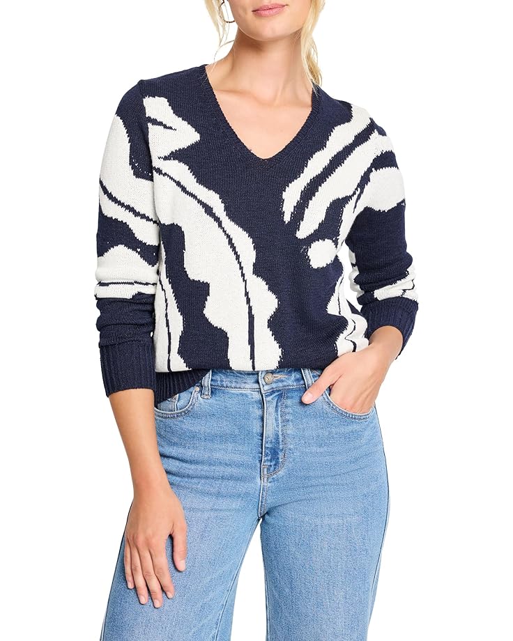 

Свитер NIC+ZOE Shadow Reef Sweater, цвет Indigo Multi