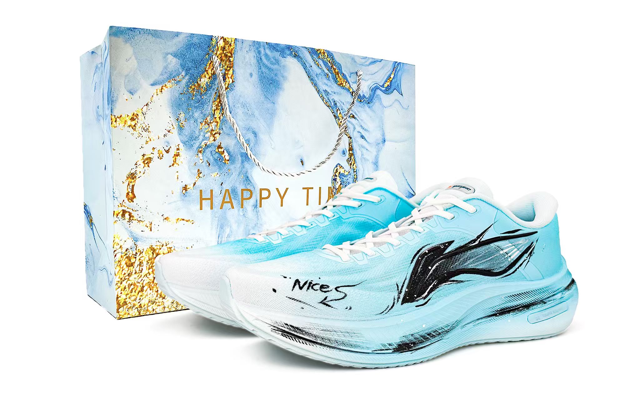 

Li-Ning Yueying 5 с амортизацией для увеличения роста, износостойкие низкие, cloud waves chasing the wind (special shopping bag)