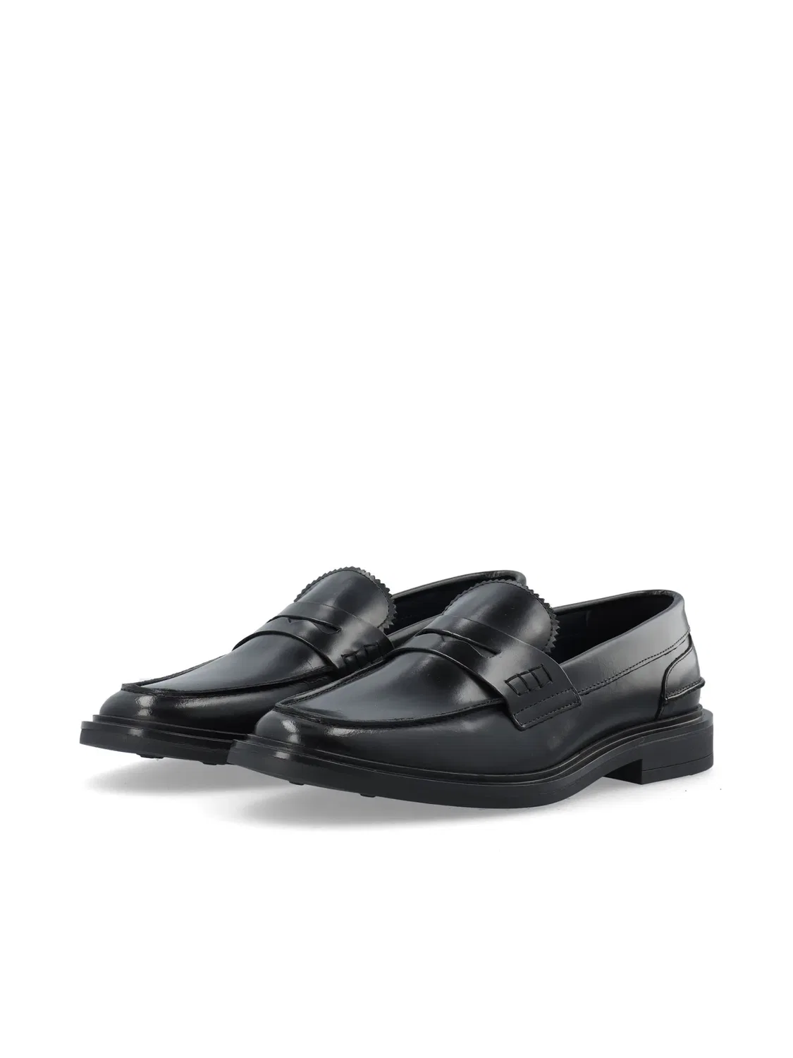 Мокасины Penny Loafer Bianco черный — фото 3