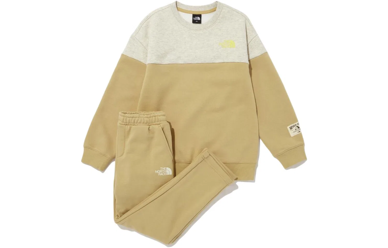 Детская спортивная одежда Casual с круглым вырезом THE NORTH FACE, Clothing Sets (Apricot)