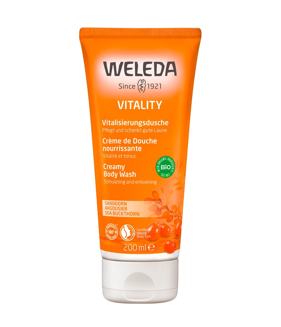 

Гель для душа Weleda Vitality Vitalisierungsdusche Sanddorn, 200 ml