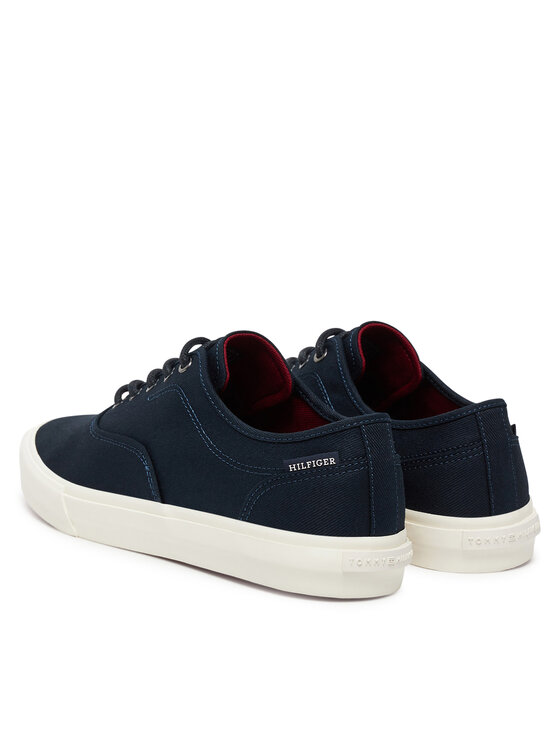 Тканевые кроссовки Hi Vulc Low Oxford Twill FM0FM05400 Tommy Hilfiger, синий — фото 3