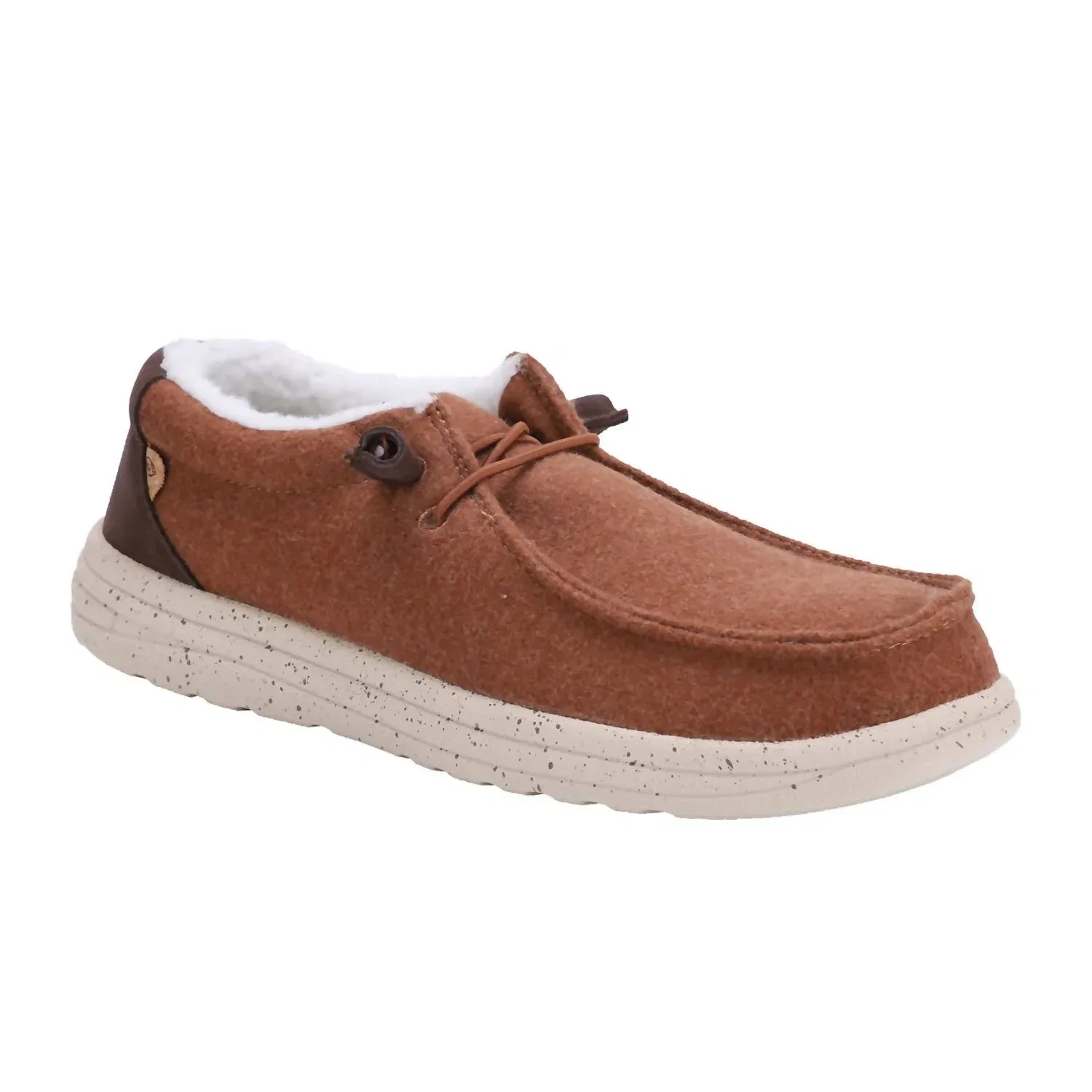 Мужские текстильные палубные туфли Samuel из каштановой шерсти Lamo, Chestnut Wool — фото 2
