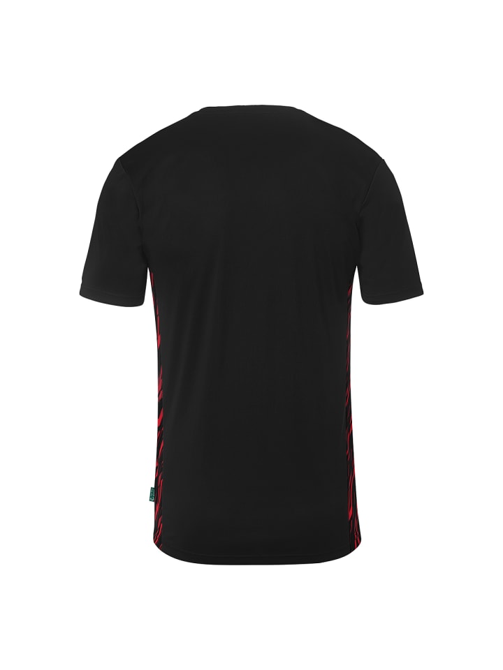Тренировочная футболка Progressive 28 Poly черного/красного цвета uhlsport — фото 2