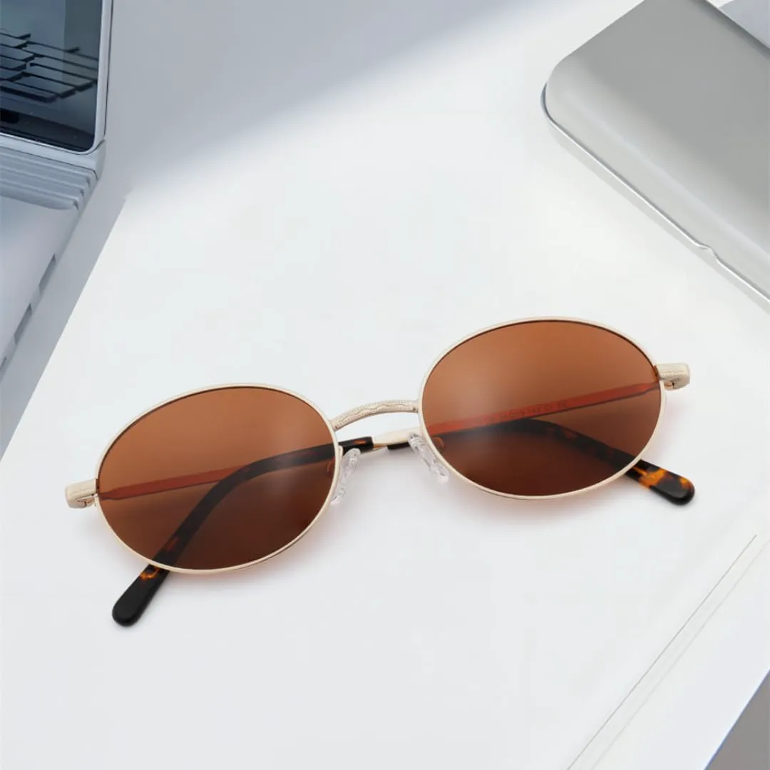 

Модные овальные поляризованные солнцезащитные очки для мужчин и женщин в стиле ретро, ​​роскошные, с защитой от УФ-излучения UV400 TOIPASTN, C3 Gun Grey