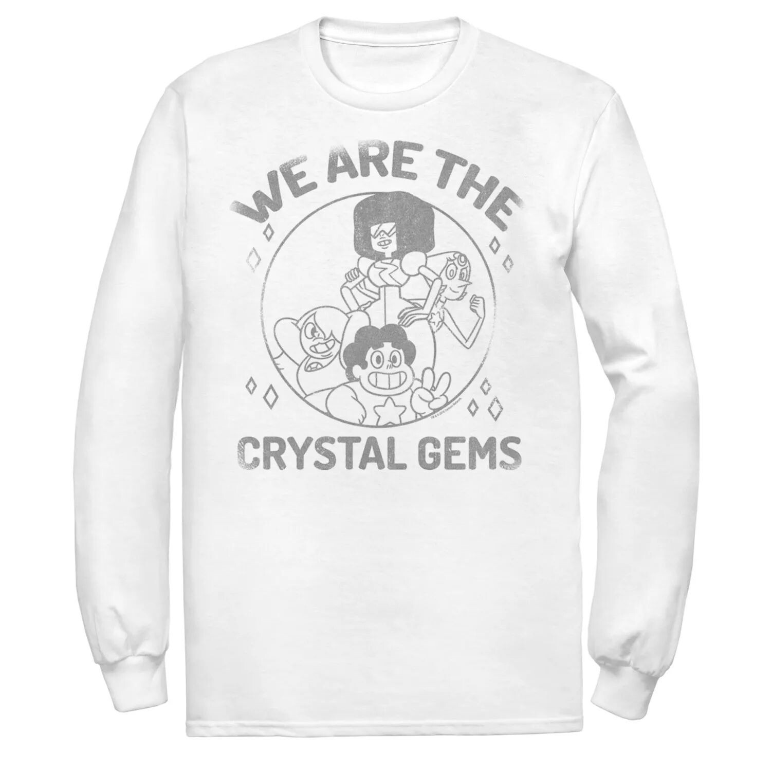 

Мужская футболка с длинными рукавами Cartoon Network Steven Universe Crystal Gems Group Shot Licensed Character