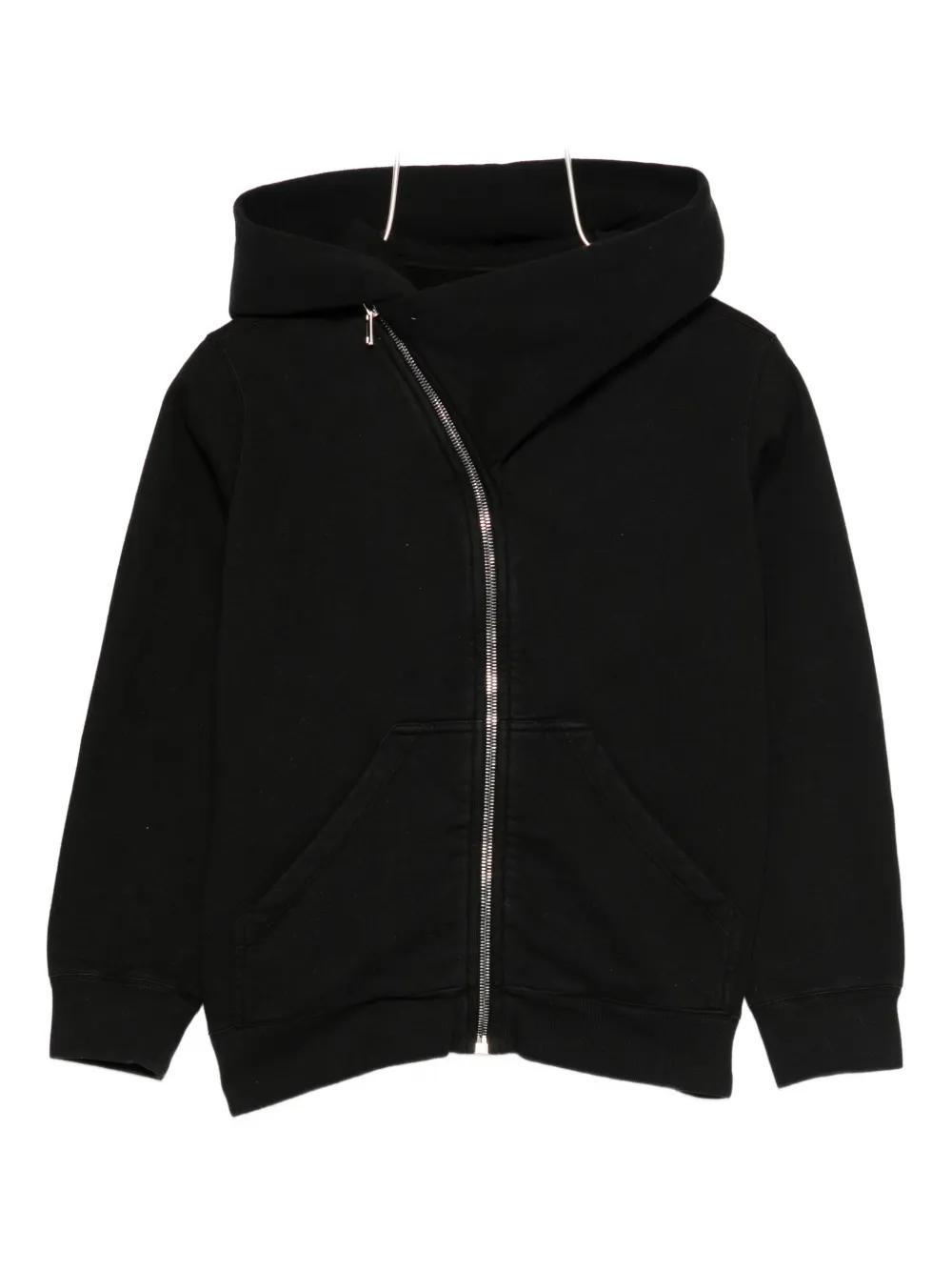 

Худи с асимметричной застежкой Rick Owens Kids, черный