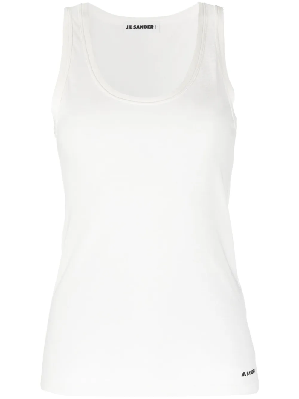 

Топ с логотипом JIL SANDER, белый