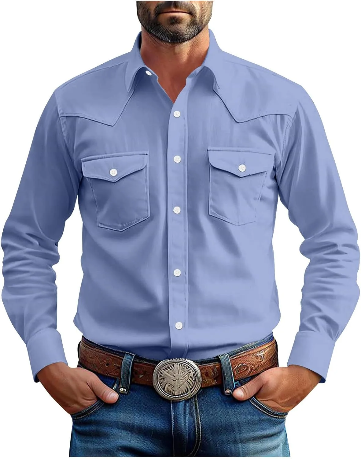 

Футболка Western Cowboy для мужчин с перламутровыми пуговицами Xiaojmake