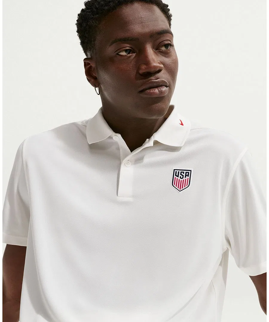Футболка-поло Dri-FIT сборной США по футболу Nike, белый — фото 4