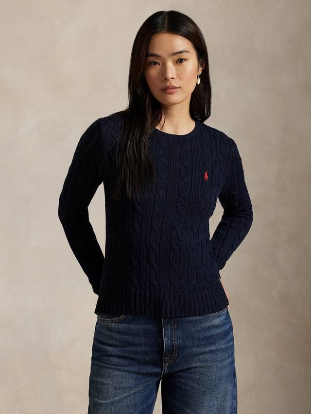 Джемпер Polo Julianna из шерсти кабельной вязки Ralph Lauren, Navy — фото 2
