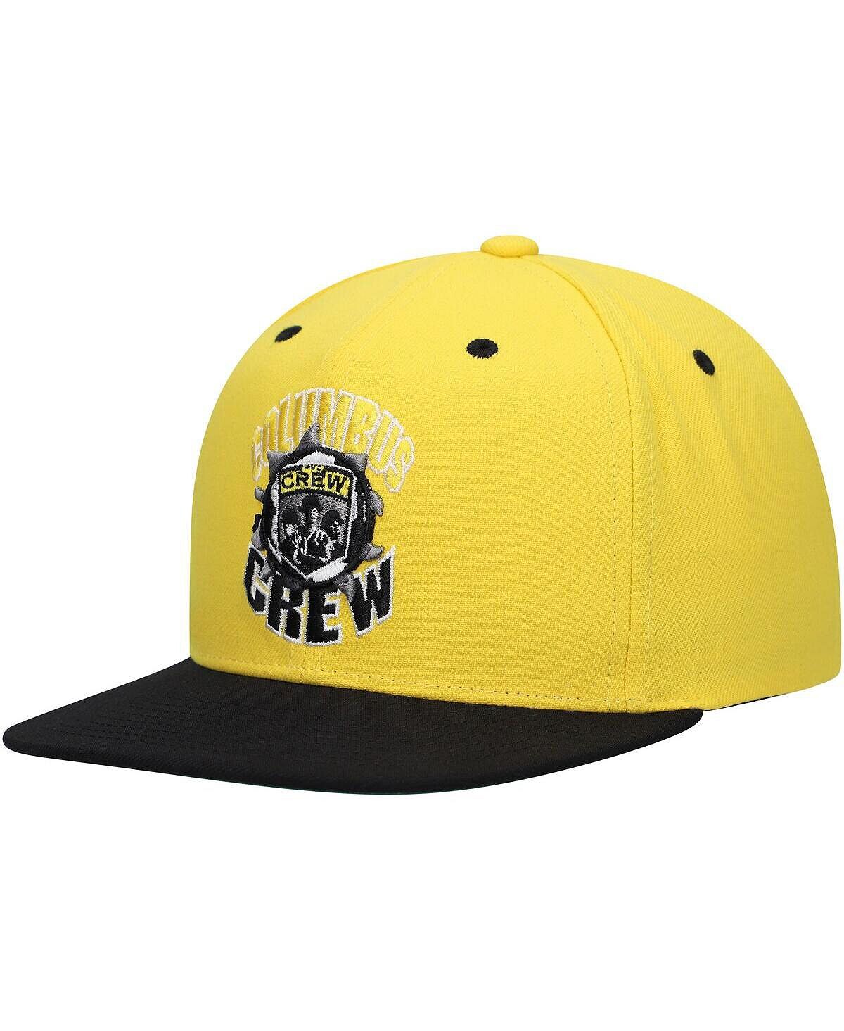 

Мужская золотистая бейсболка Columbus Crew Breakthrough Snapback Mitchell & Ness