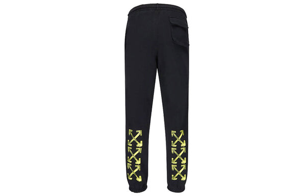 Брюки mens arrows sketch logo casual sports pants Off-White, черный — фото 2