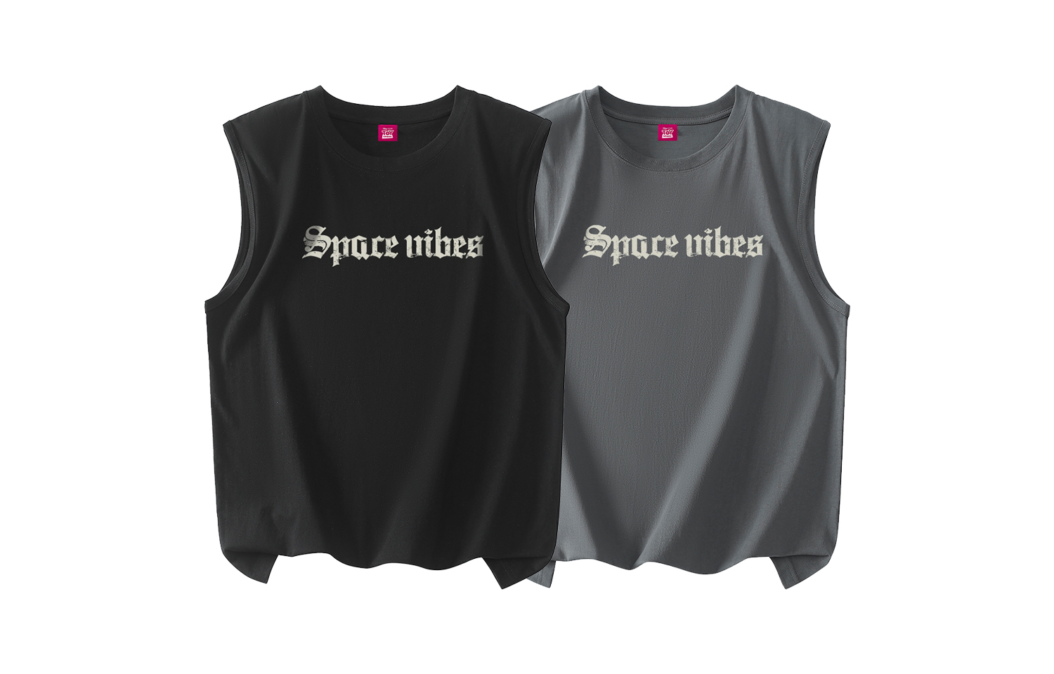 

Майка унисекс с круглым вырезом, узкий прямой крой Disney, [two-piece set]черный+темный серый