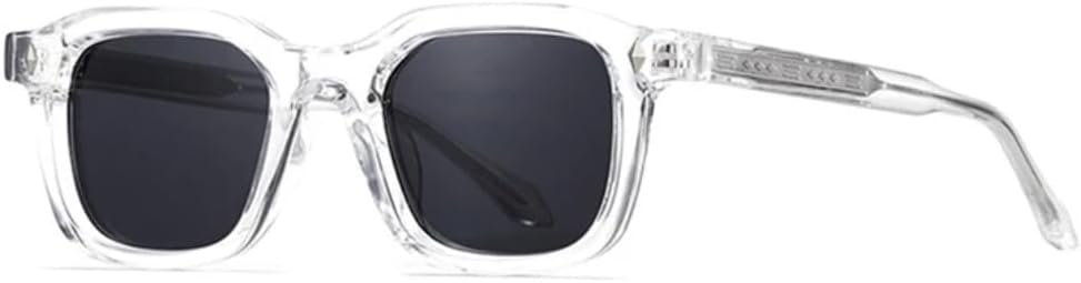 

Мужские солнцезащитные очки в стиле ретро, ​​модные солнцезащитные очки с заклепками, женские солнцезащитные очки с защитой от УФ-излучения UV400, трендовые панк-очки желто-зеленого цвета SZVVBKK, Transparent Grey