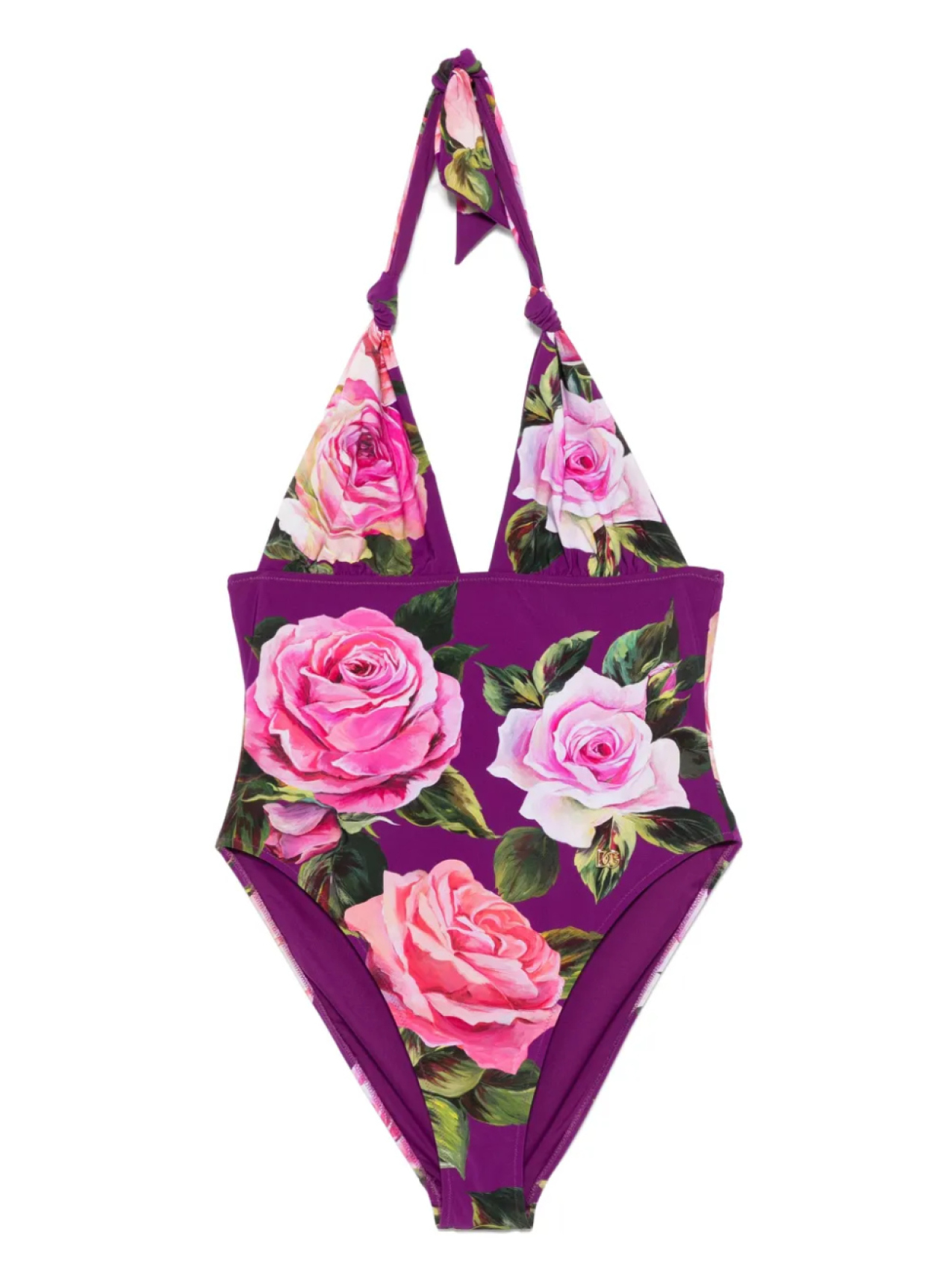

Dolce & Gabbana купальник с V-образным вырезом и цветочным принтом, фиолетовый
