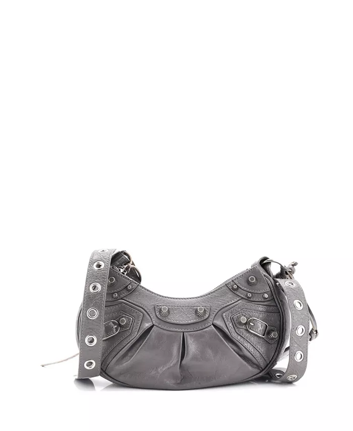 

Сумка через плечо Le Cagole Giant Studs из кожи XS Pre-Owned Balenciaga, серый