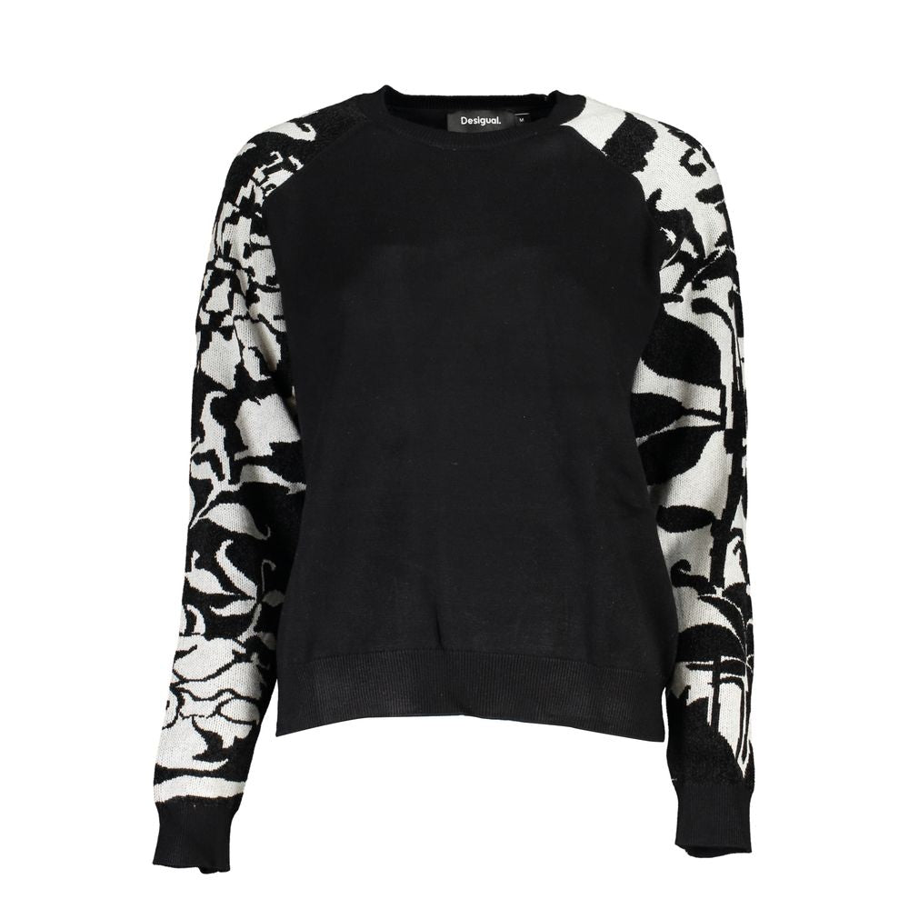 

Desigual Chic свитер с высоким воротом и контрастными деталями для женщин, черный