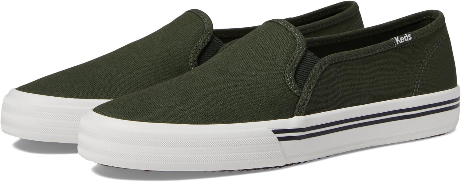 

Кроссовки Keds Double Decker Slip On, цвет Olive Canvas