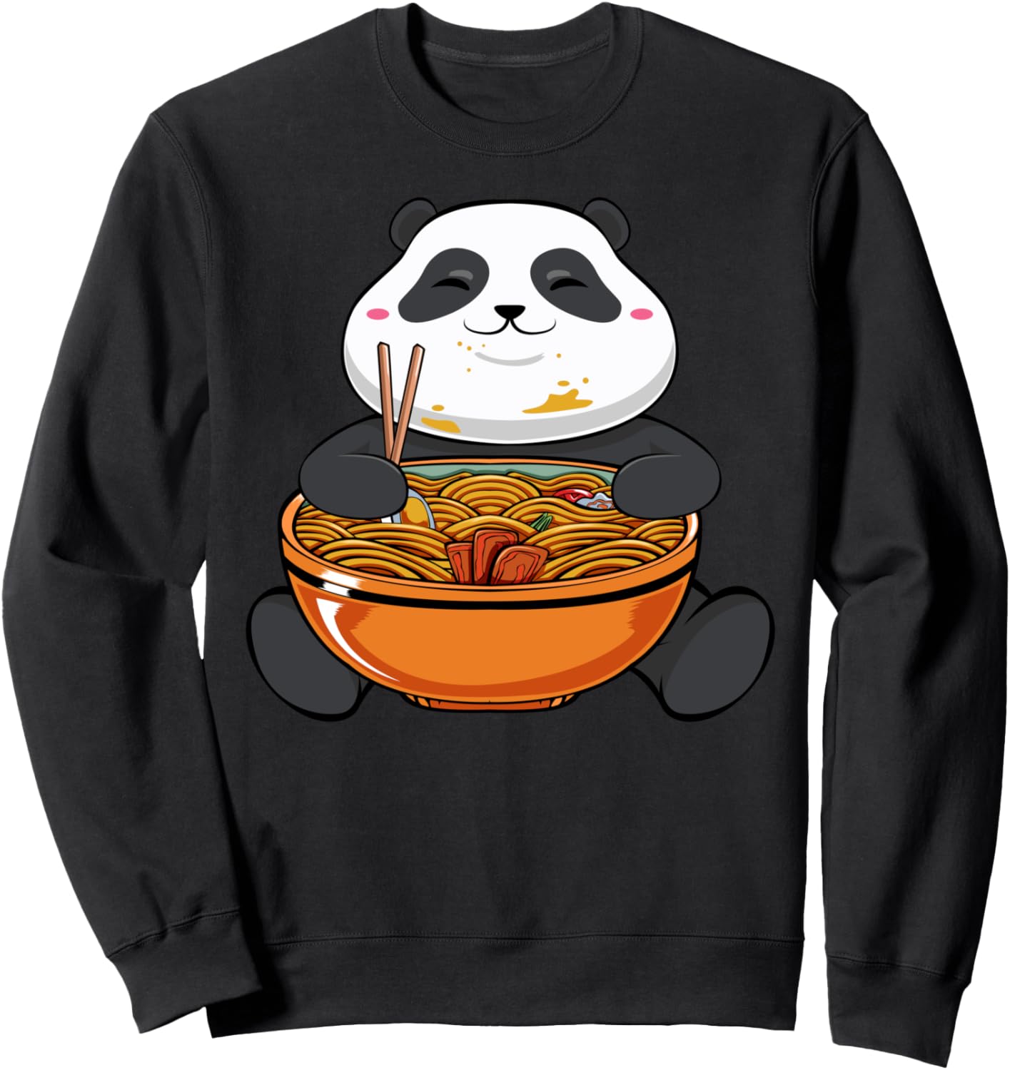 

Милая толстовка с изображением панды для любителей японского рамена Cute Pho Soup Ramen Asian Food Lover, черный