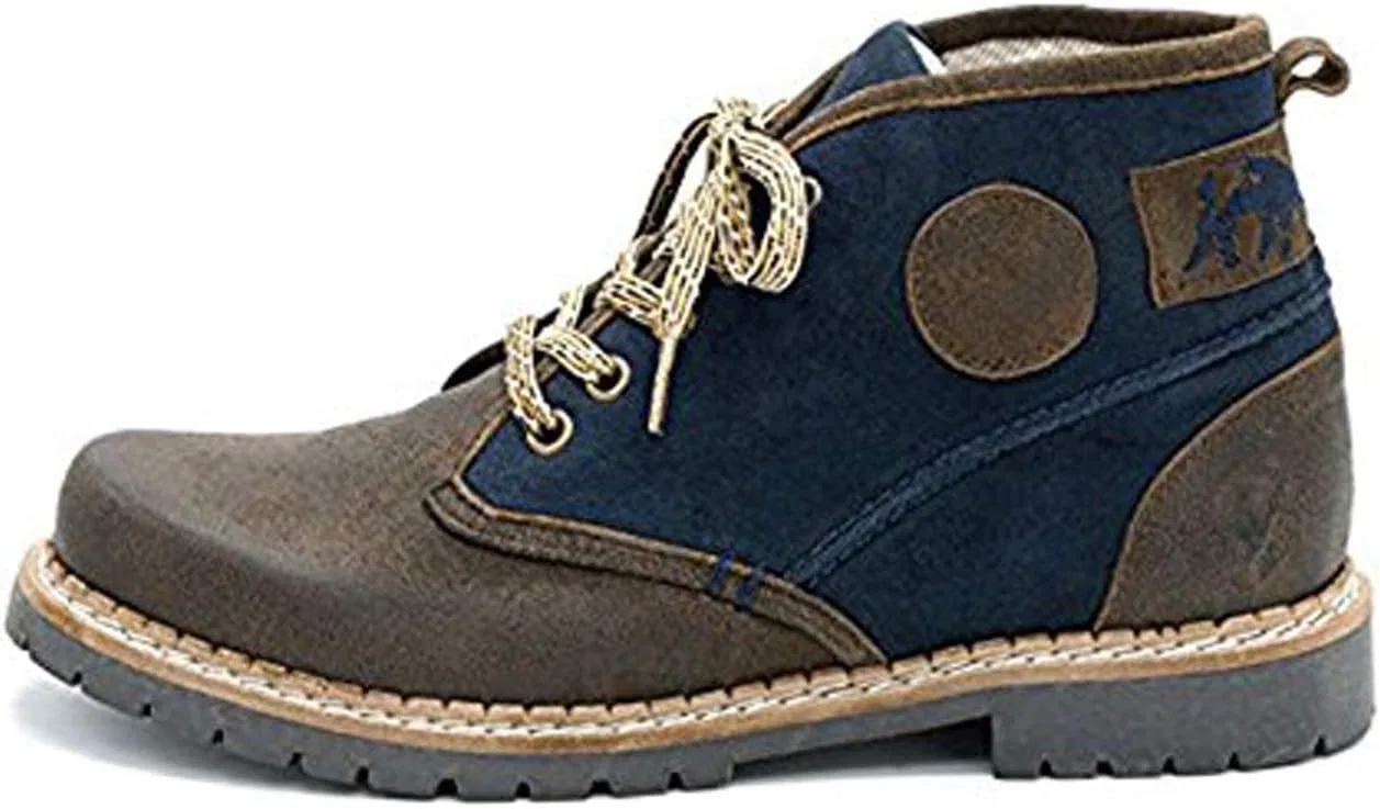 Steinnacher Мужские костюмные ботинки Spieth & Wensky, Ирландия, наппа, холст, цвет Russ Brown Blue