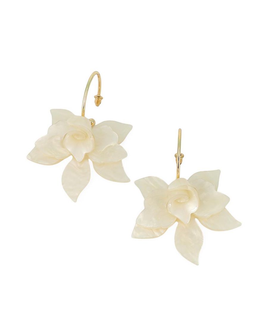 

Женские серьги-кольца The La-Flora - слоновая кость и калифорнийское золото SOHI, White