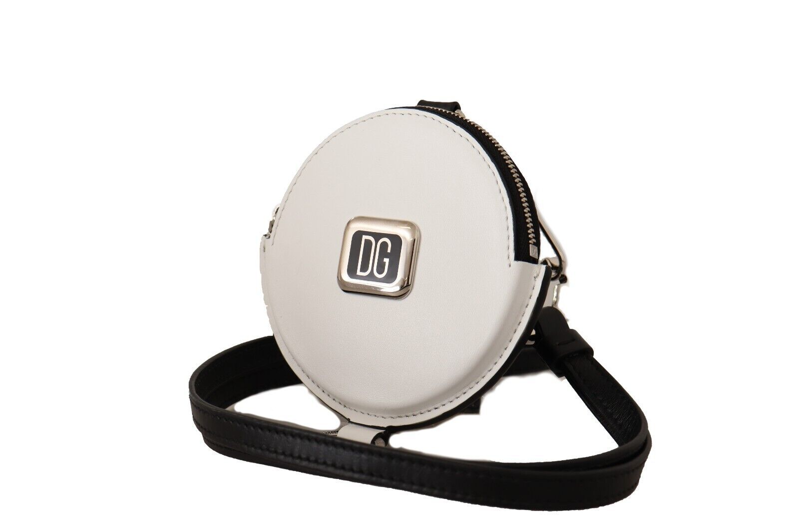 

Шикарный черно-белый кожаный кошелек для монет Dolce & Gabbana