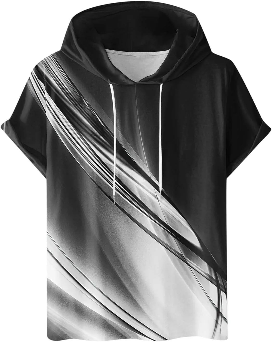 

Мужская легкая толстовка с коротким рукавом и 3D принтом