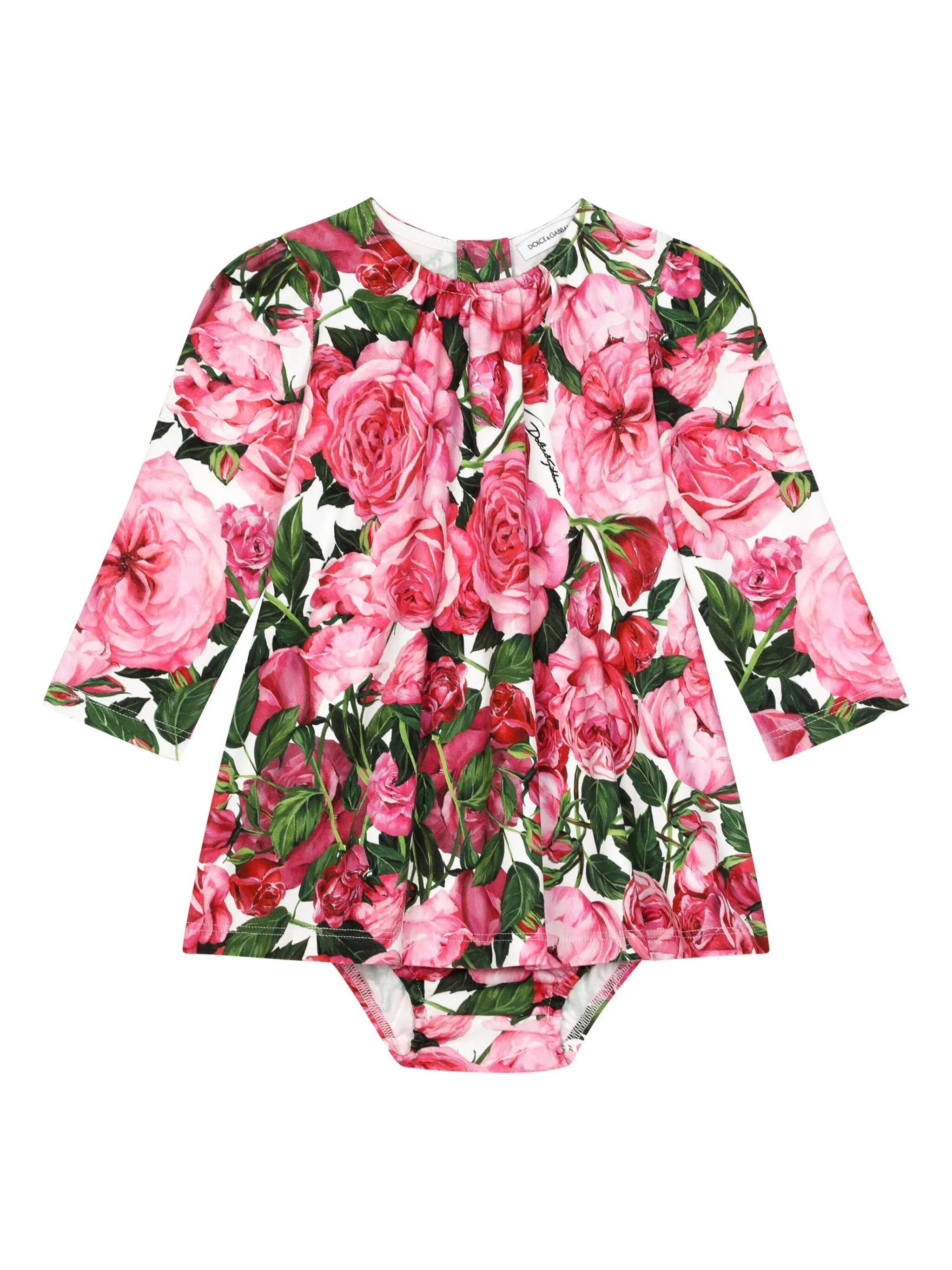 Платье с принтом Dolce & Gabbana Kids, розовый