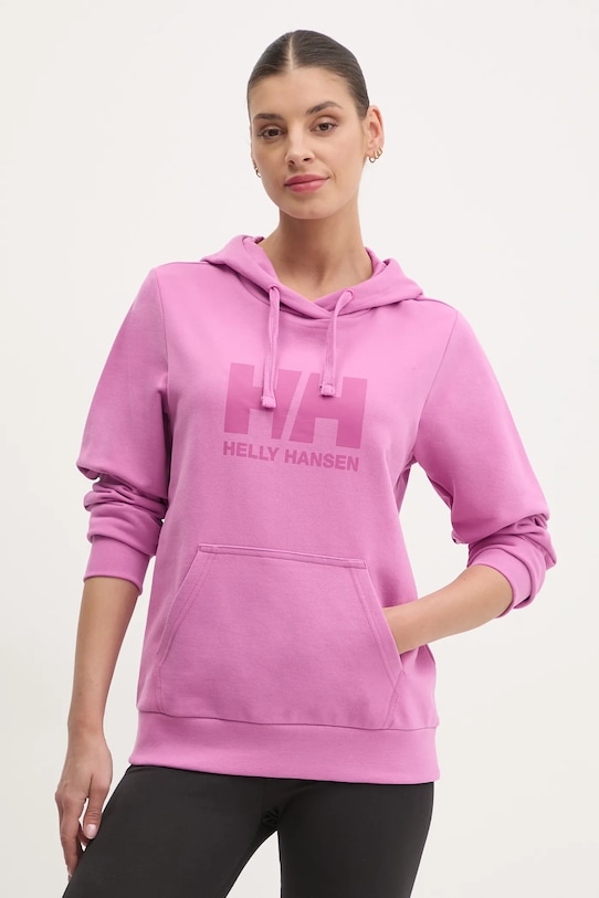 

Хлопковая толстовка HH LOGO 2.0 Helly Hansen, фиолетовый