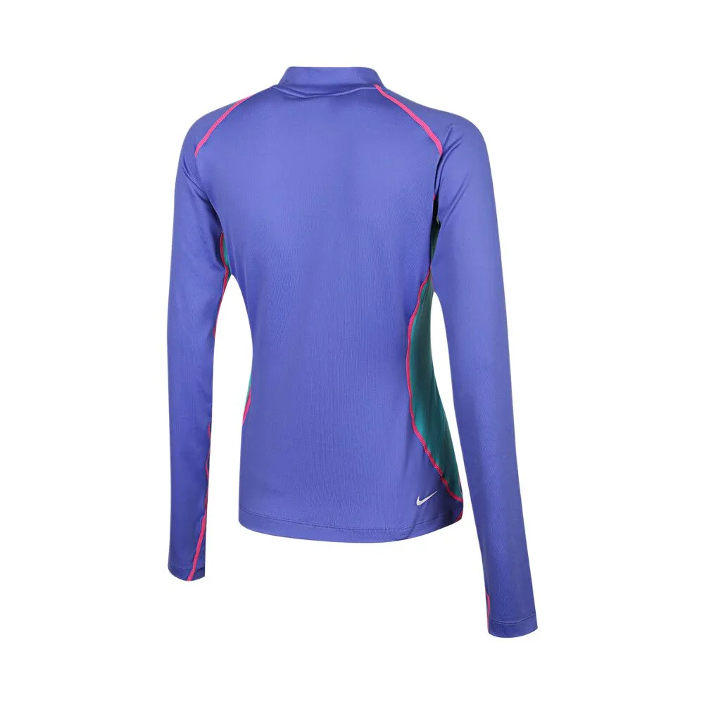 Nike Футболка женская Purple Stand Collar Moderate — фото 3