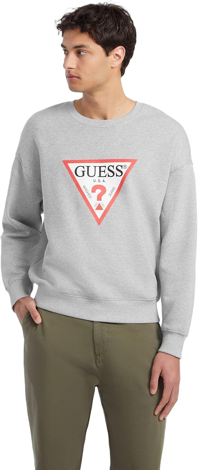

Мужская толстовка GUESS JEANS CN OS с культовым треугольным рисунком