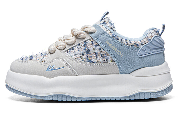 

Кроссовки WARRIOR Skateboarding Shoes Women's Low-top Beige/Blue, бежевый/синий