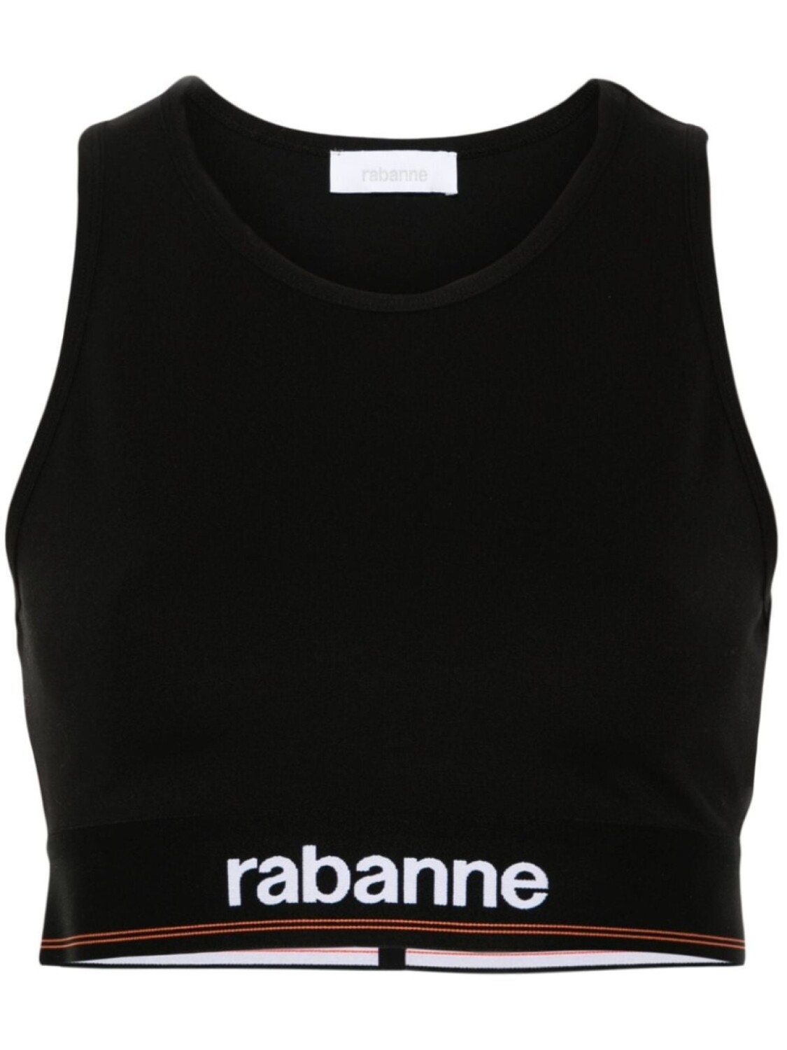 

Rabanne спортивный бюстгальтер с логотипом, черный