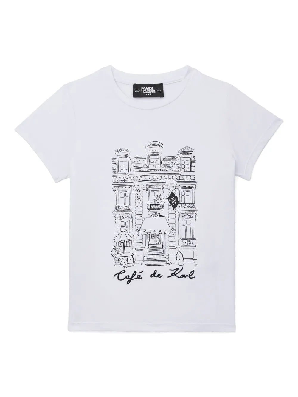

Футболка Karl Café KARL LAGERFELD KIDS, белый